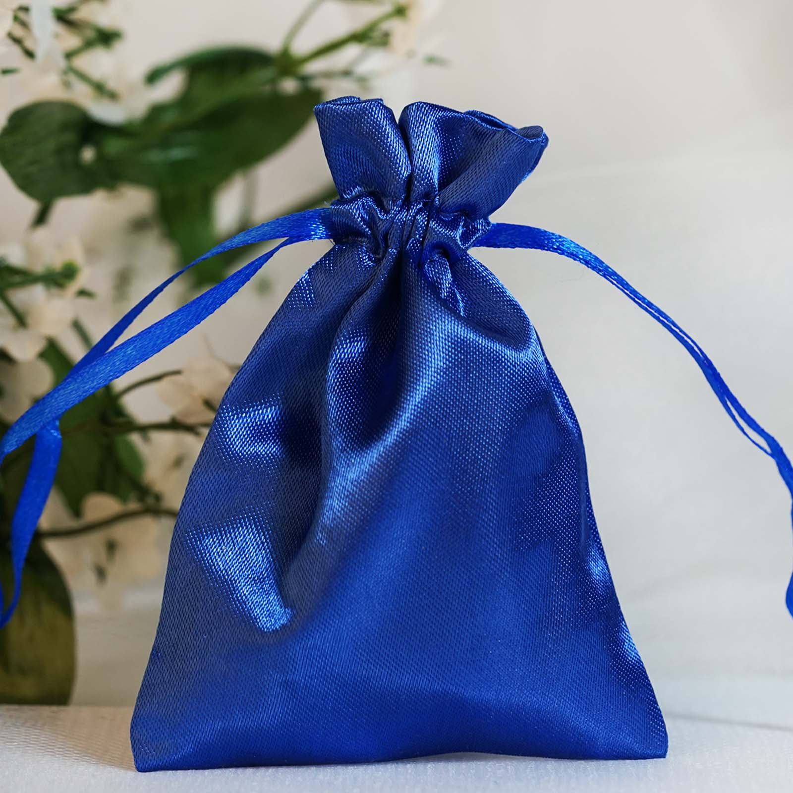 12 pcs 5x7" Navy Blue SATIN FAVOR BAGS Wedding Party Reception Gift Favors 