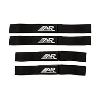 A&R Sports SENIOR Hockey Shin Guard Straps, Adjustable, Secure Fit (Black)