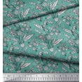 thumbnail image 2 of Soimoi Satin Silk Fabric Leaves & Floral Block Decor Fabric Printed Yard 42 Inch Wide, 2 of 3