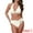 Cream, variant on DARING DIVA Women's 2 Piece O Ring Seashell Ribbed Bikini Sets S Rose Red