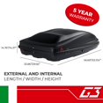 thumbnail image 3 of G3 S.p.A. Cargo Carrier 22.404 Spark 400; Box Style; 165.35 Pound Max Load; Compatible With G3 S.p.A Rack Systems/Round Bars/Factory Racks; Dual Side Opening; Lockable; Black; With Mounting Hardware, 3 of 6
