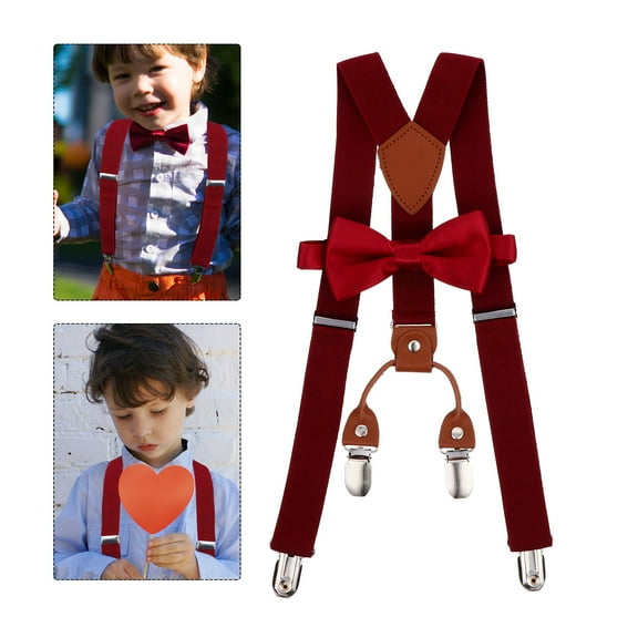 Raindrops 1 Set Adjustable Suspenders And Bow Tie Set With Strong Clips For Daily Wear Special Occasions