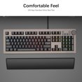 thumbnail image 3 of Mistaha 104 Keys Standard Keyboard Wrist Rest Pad Office Gaming PU Leather Wrist Support Cushion, 3 of 8