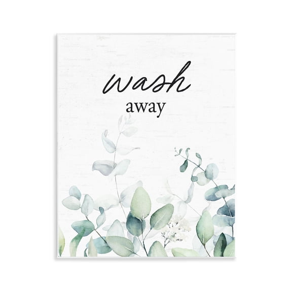 Wash Away Eucalyptus Wall Plaque Art, design by Lettered and Lined