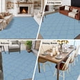 thumbnail image 5 of Large Area Rugs for Living Room Bedroom, Haze Blue Plaid 8'x10' Rug Washable Carpet Runner Indoor Outdoor, Farmhouse Modern Abstract Striped Non Slip Floor Mats Rug for Kitchen, Patio, 5 of 8