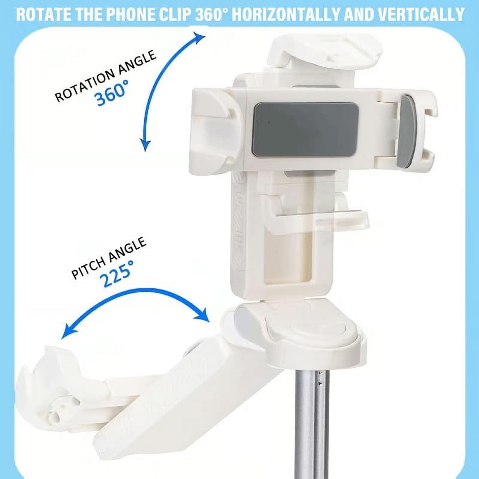 1 Packs Pocketflex Mini Tripod Selfie Stick with Bluetooth Remote 360 Rotation Portable Travel Tripod Stand for Phone Camera Vlogging Content Creator Stabilizer Mount Lightweight Compact