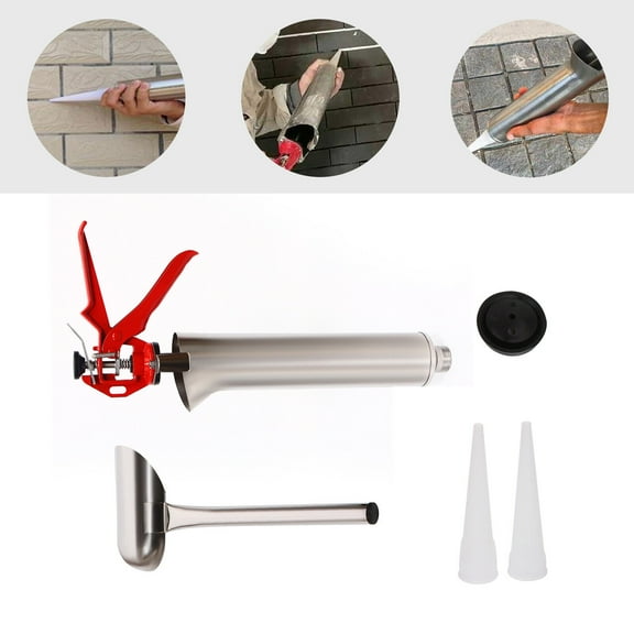 Mortar Pointing Grouting Gun Sprayer Applicator Tool 2 Nozzle for Cement Lime for Construction Sites