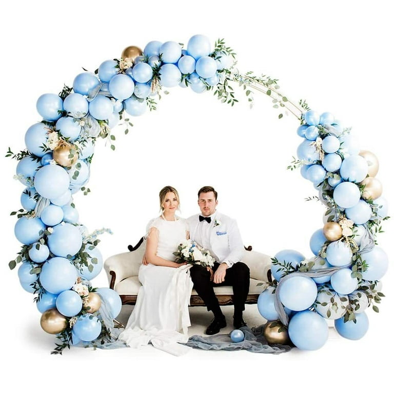 MMTX Sky Blue Balloon Arch Garland Kit, Light Blue Gold Latex