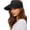 black, variant on Womens Sun Visor Hat Straw Sun Visors for Women Summer Packable Ponytail Beach Hats for Women Travel UPF 50+
