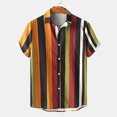 thumbnail image 2 of Birdeem Chemise Cardigan Imprimée en Coton et Lin Décontractée pour Homme à Manches Courtes avec Col à Revers, 2 of 10