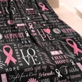 thumbnail image 3 of Pink Breast Cancer Awareness Pattern Blanket,Comfortable Soft Lamb Wool Throw Blanket,All Season,Warm Lightweight Blankets for Sofa Bed Couch Living Room Chair,40"x50", 3 of 4