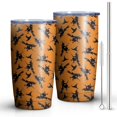 thumbnail image 2 of 20oz Tumblers Halloween Witches on Brooms Pattern Stainless Steel Vacuum Insulated Double Wall Travel Tumbler Cups Mug with Lid and Straw,Cleaning Brush for Cold & Hot Drinks, 2 of 7