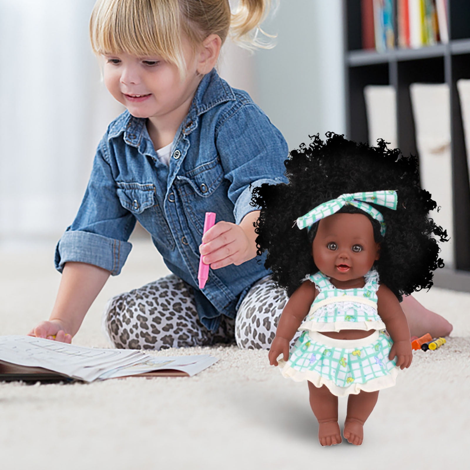 TIMIFIS Baby Toys Baby Toys 6 To 12 Months 13.78inch Doll Suitable For Children Fashion Doll Reborn Doll Life Size Soft Very Suitable For Birthday Kids Christmas Gifts Walmart