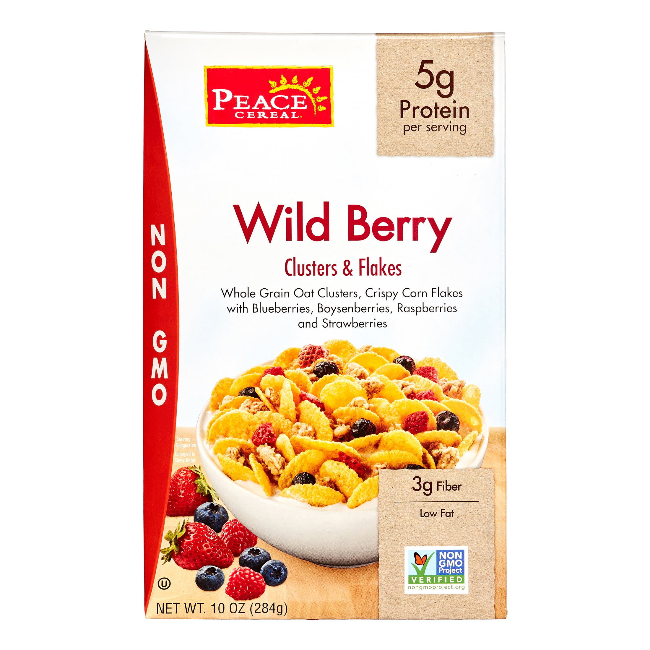 Peace Cereal All Natural Low Fat Clusters & Flakes, Maple Pecan, 11 Oz