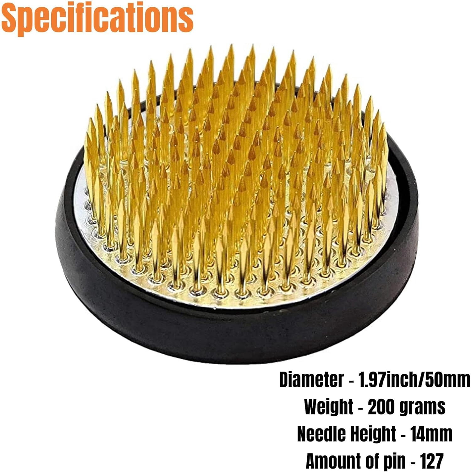 ABCISI Flower Frogs for Flower Arrangements Supplies, Japanese Flower Arranging Ikebana Kenzan, Pin Frogs for Flowers Holder with Rubber Base Flower Fixed Tools(1.97inch/50mm)
