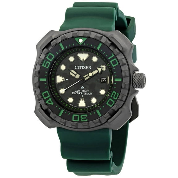 Citizen Eco-Drive Promaster Diver Green Dial Super Titanium Men's Watch BN0228-06W