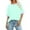 Womens Tops Mint Green, variant on S-5X Plus Size T Shirts for Women Short Sleeve Crewneck Tees Tops Womens Casual Color Block Pullover Breathable Basic Blouses Top