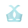 thumbnail image 6 of Manyakai Kids Girls Sport Bras Dance Gymnastics Crop Top with Athletic Leggings Set 2 Piece Gym Yoga Light Blue 10, 6 of 7