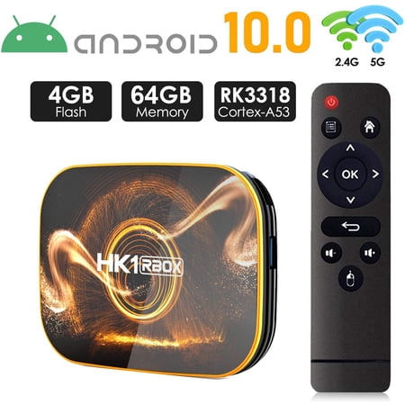 android 10 0 tv box 4gb ram 64gb rom hk1 ultra hd 4k smart tv box rk3318 quad core 64 bit with dual wifi 2 4g 5 0g walmart canada