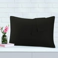 thumbnail image 3 of 300 hilos de algodón egipcio King Size Fundas de almohada Fundas de almohada Fundas Juego de 2 Negro Negro, 3 of 6