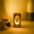 thumbnail image 4 of Solid Wood LED Night Light Soft Non Glaring Eye Friendly Light One Button Brightness Mode Adjustment Low Power Consumption Heat Free for Bedroom Nightstand Desk Living Room Birthday Holiday Gift, 4 of 6
