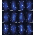 thumbnail image 3 of Ambesonne Constellation Duvet Cover Set, Zodiac Sign Set, 2-Calking, Dark Blue Blue White, 3 of 7