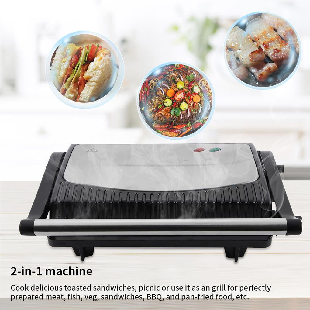 stanreset Double Sandwich Toastie Maker Stainless Steel Grill Maker Electric Sandwich Grill Walmart