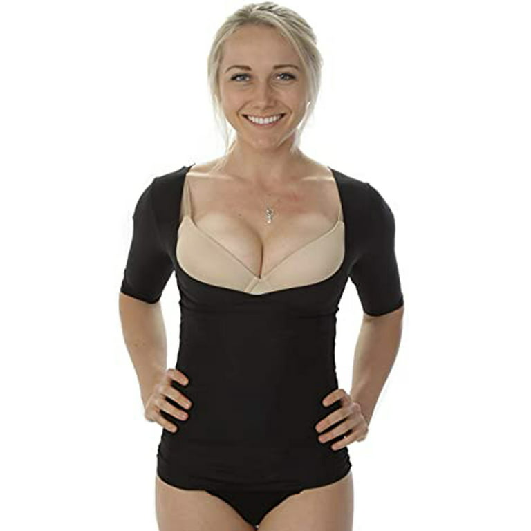 Fullness Women Arms Shaper Bodysuit Tummy Control Back Support Compression  Sleeve Shapewear 
