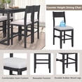 thumbnail image 6 of Harper & Bright Designs 5 Piece Modern Pinewood Dining Table Set, Gray, 6 of 19