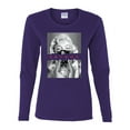 thumbnail image 2 of Wild Bobby, Marilyn Savage Bandana, Streetwear, Women Graphic Long Sleeve Tee, Purple, Large, 2 of 4