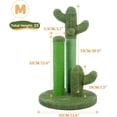 thumbnail image 2 of Cat Scratching Post Cactus Cat Scratcher Featuring with 3 Scratching Poles and Dangling Ball-Medium 23 Inches, 2 of 13