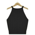 thumbnail image 7 of Summer Tops for Women 2024 Women's Stripe Blouse Fashion Knit Slim High Neck Tank Top Gift for Women, 7 of 7