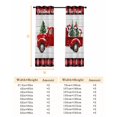thumbnail image 6 of Fsddascl Christmas Truck Blackout Curtains for Bedroom/Living Room, Thermal Insulated Kitchen Curtains, Xmas Tree Red Plaid Snowflake Vintage Grommet Darkening Window Treatment Drapes 52"x84"x2, 6 of 6