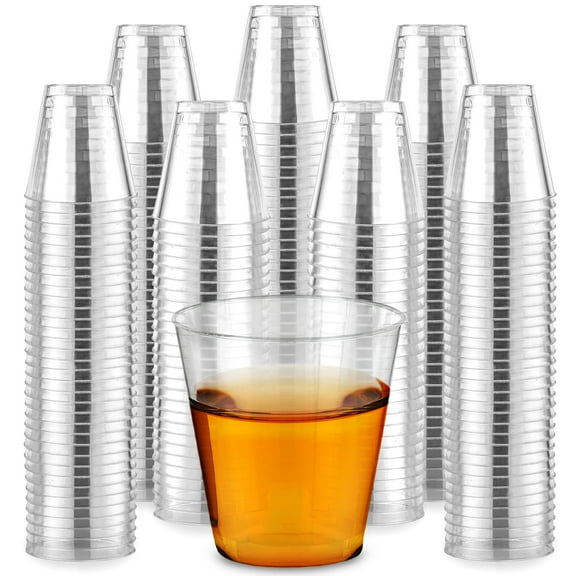 1000 Plastic Shot Glasses - 2 Oz Disposable Cups - 2 Ounce Shot Glasses - Ideal for Whiskey, Wine Tasting, Food Sampling and Sauce Dipping at Catered Events, Parties and Weddings (Clear)