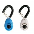 thumbnail image 1 of Clickers para perros con correa elástica y botón grande, Clicker de entrenamiento, Clicker de entrenamiento profesional para perros, gatos, caballos [paquete de 2, azul + blanco], 1 of 4