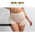 thumbnail image 5 of 2 Pack Women's Butt Lifter Padded Lace Panties, Plus Size Seamless Hip Enahncer Body Shaper Boyshort Underwear, Black/Beige, L-6XL, 5 of 9