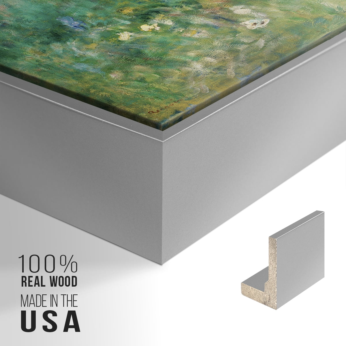 Vintage Landscape-XXIX By Wexford Home Framed in Silver Wood Gallery Wrapped Canvas 17 in. x 25 in.