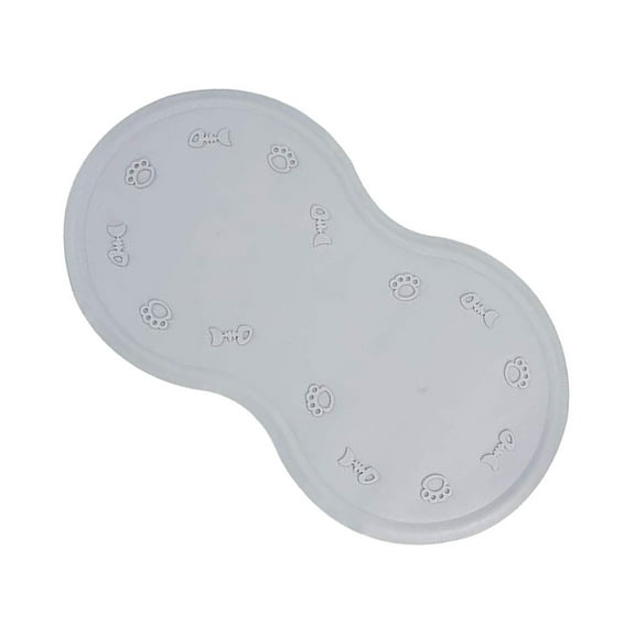 BESTYASH Cat Bowl Mat Silicone 1Set Reduce Noise Pet Feeder