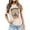 Beige, variant on LUOGENLI Female T-shirts for Womens Women's Casual Printed Round Neck Solid Color Short Sleeved T Shirt Tee T-shirts Womens White Valentines T-shirts for Women Graphic Tee Summer Clothes Green L