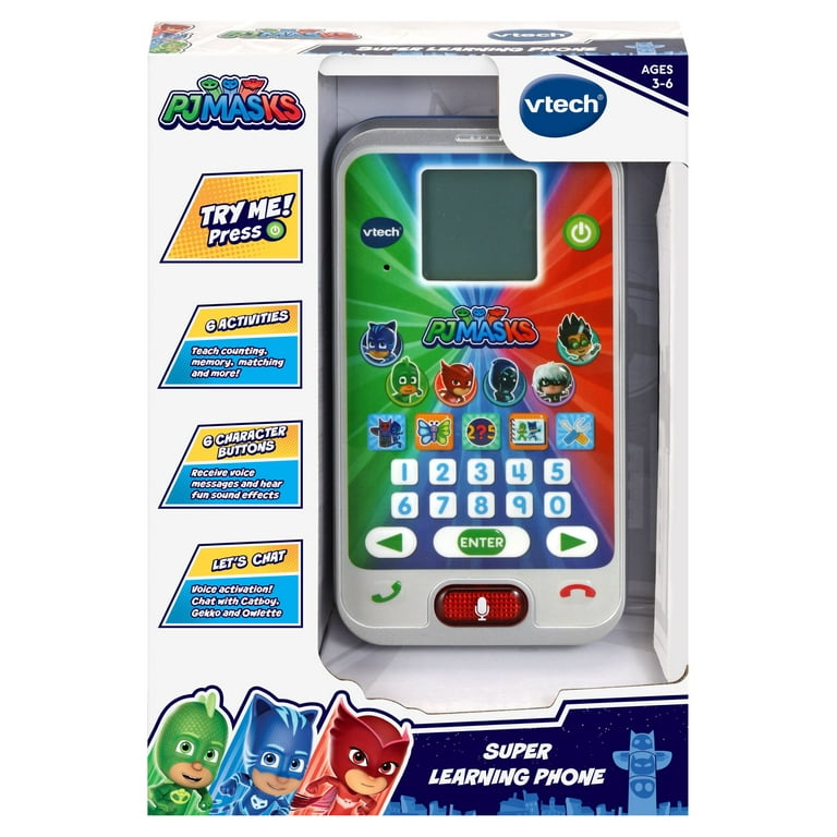 VTech PJ Masks Super Learning Phone,Pretend Play Toy Phone For