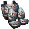 thumbnail image 6 of Xoenoiee Peony Flowers Hummingbird Print Car Seat Cover Full Set, Easy to Install, Universal Fits, Front Car Seat Cover Split Rear Bench and Backrest Cover for Auto Sedan SUV, 6 of 7
