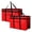 Red+Red, variant on FORICOM Insulated Food Distribution Bag for Hot and Cold Food, Acceptable for Commercial Households, Large Capacity Reusable Insulated Bag (Black)Length 23 in by width 14 in by height 15 in