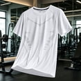 thumbnail image 2 of Men's Big and Tall Workout Shirts - Moisture Wicking, Quick Dry, Breathable Premium Athletic Gym Tees for Running & Sports Size 5XL White, 2 of 5