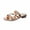 Rose Gold, variant on Women's Slide Sandals Low Block Heel Open Toe Strappy Summer Beach Pool Casual Comfort Fashion Shoes