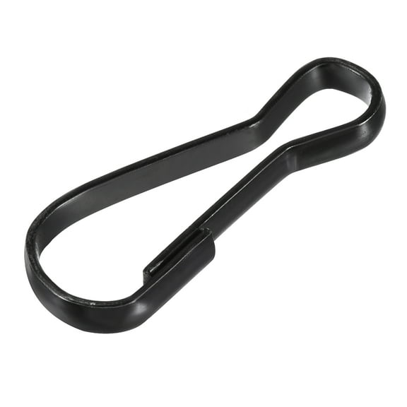 Uxcell Spring Hooks Snap Clip Hooks 32x11.5x3mm Electroplated Iron Black 100Pack