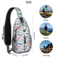 thumbnail image 5 of Crossbody Sling Backpack for Women Men Rainbow Art Shark Shoulder Sling Crossbody Casual Chest Bag for Travel Sports Running Hiking, 5 of 6