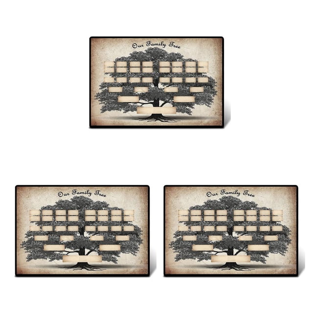 Bewildely Póster de pared de árbol genealógico, adorno de imagen para habitación del hogar, pintura artística hecha a mano, decoración para sala de Type1 NO1 Bewildely CBP188263