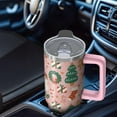 thumbnail image 5 of Christmas Stocking 30oz Tumbler with Handle and Straw, Holiday Winter Coffee Mug, Stainless Steel Insulated Cup, Santa Claus Gifts for Women, 5 of 5