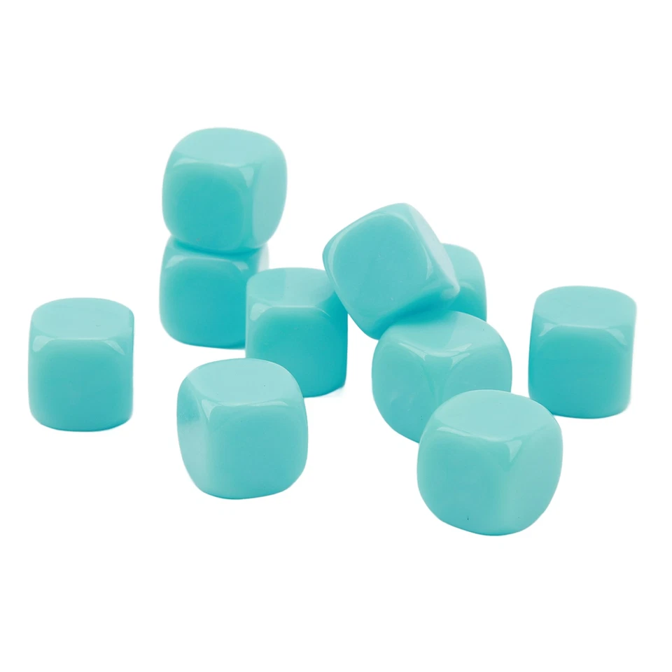 (Light Blue)Funny Dice Plastic Rounded Edge Game 30 Pieces Of Party Didactic
