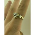thumbnail image 4 of Women 2Ct Heart Cut Diamond Cluster Engagement Ring 14K Yellow Gold Plated, 4 of 4